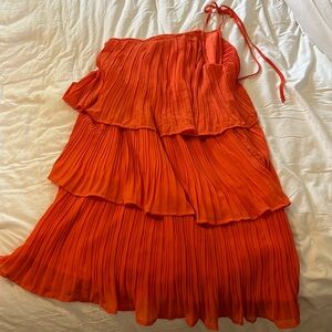 One shoulder ruffle dress